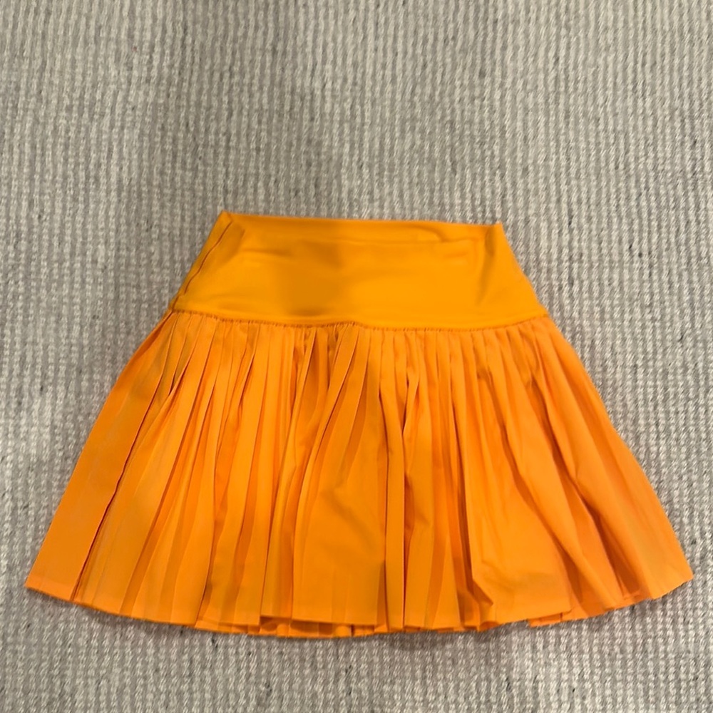 Aerie Vibrant Orange pleated Skirt